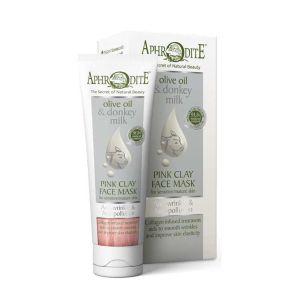 The Olive Tree Face Care Aphrodite Olive Oil & Donkey Milk Anti-Wrinkle & Anti-Pollution Pink Clay Face Mask