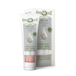 Face Care Aphrodite Olive Oil & Donkey Milk Anti-Wrinkle & Anti-Pollution Pink Clay Face Mask