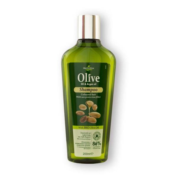 The Olive Tree Περιποίηση Μαλλιών Herbolive Σαμπουάν για Βαμμένα Μαλλιά με Λάδι Άργκαν