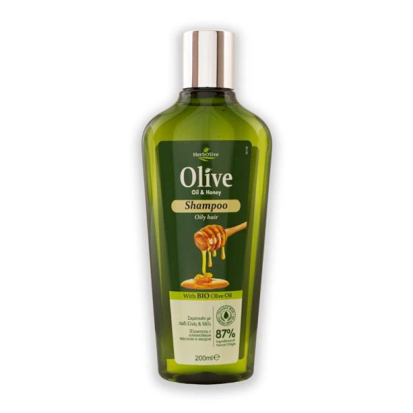 The Olive Tree Hair Care Herbolive Shampoo Honey for Oily Hair