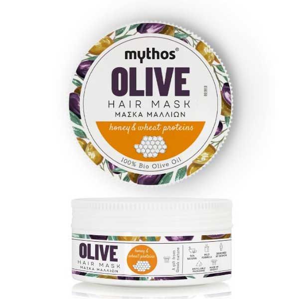 Μάσκα Μαλλιών Mythos Olive Μάσκα Μαλλιών Μέλι & Πρωτεΐνες Σιταριού – 150ml