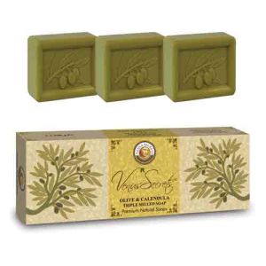 The Olive Tree Soap Venus Secrets Triple-Milled Soap Olive & Calendula (3x100gr)