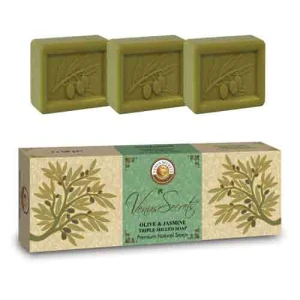The Olive Tree Soap Venus Secrets Triple-Milled Soap Olive & Jasmine (3x100gr)