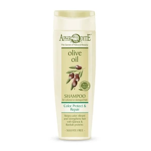 Περιποίηση Μαλλιών Aphrodite Olive Oil Σαμπουάν Επανόρθωσης Βαμμένα ή Κατεστραμμένα Μαλλιά