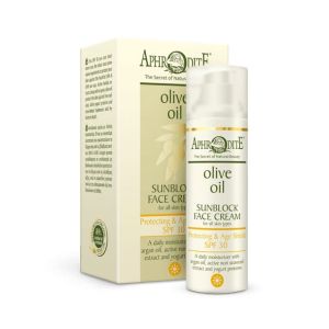 Αντηλιακή Προστασία Aphrodite Olive Oil Προστατευτική Αντηλιακή Κρέμα Προσώπου SPF 30