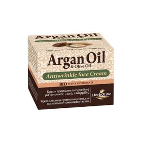 Anti-Wrinkle Cream HerbOlive Argan Face Antiwrinkle Cream for Normal & Combination Skin