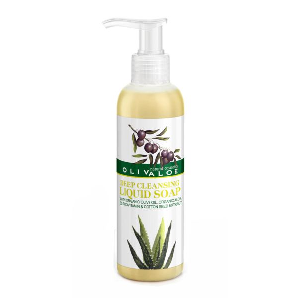 The Olive Tree Face Care Olivaloe Deep Cleansing Liquid Soap