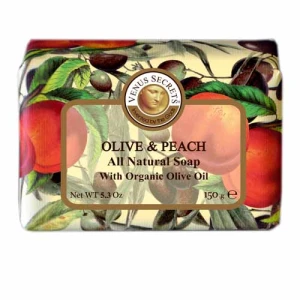The Olive Tree Soap Venus Secrets Triple-Milled Soap Olive & Peach (Wrapped)