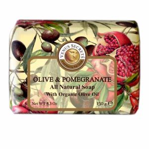 The Olive Tree Soap Venus Secrets Triple-Milled Soap Olive & Pomegranate (Wrapped)