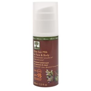 Face Care BIOselect Olive Sun Milk for Face & Body / Medium Protection SPF 15