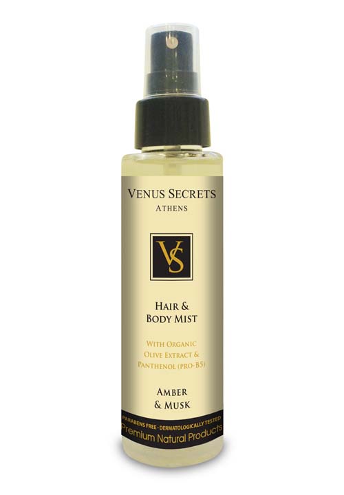 Body Mist Venus Secrets Σπρέι Σώματος & Μαλλιών Amber & Musk