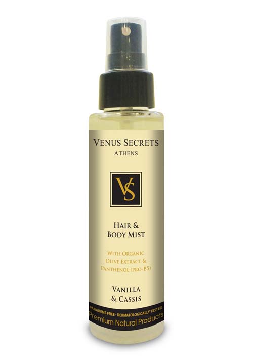 Body Mist Venus Secrets Σπρέι Σώματος & Μαλλιών Vanilla & Cassis