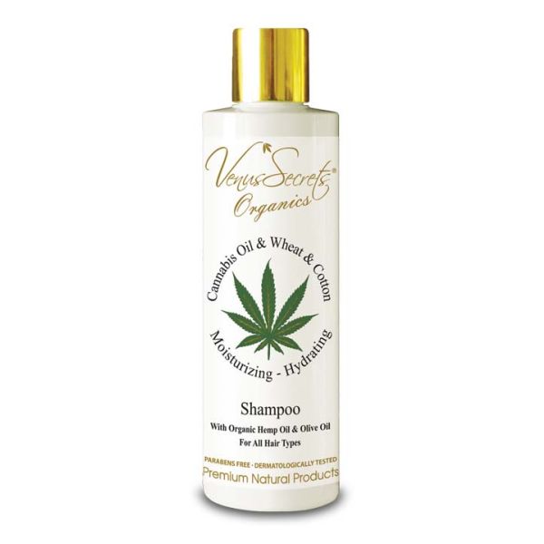 The Olive Tree Hair Care Venus Secrets Organics Cannabis Oil Wheat & Cotton Shampoo