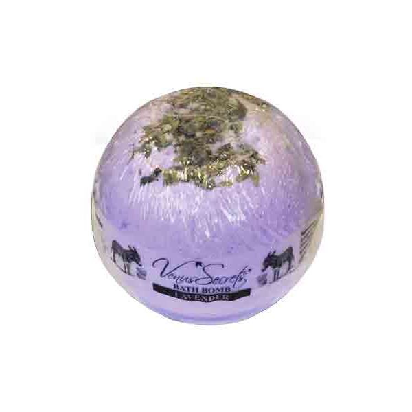 The Olive Tree Bath & Spa Care Venus Secrets Donkey Milk Bath Bomb Lavender