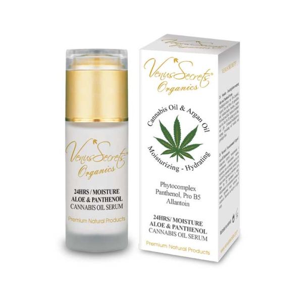 Face Care Venus Secrets Cannabis Oil, Aloe & Panthenol 24 Hrs / Moisture Serum