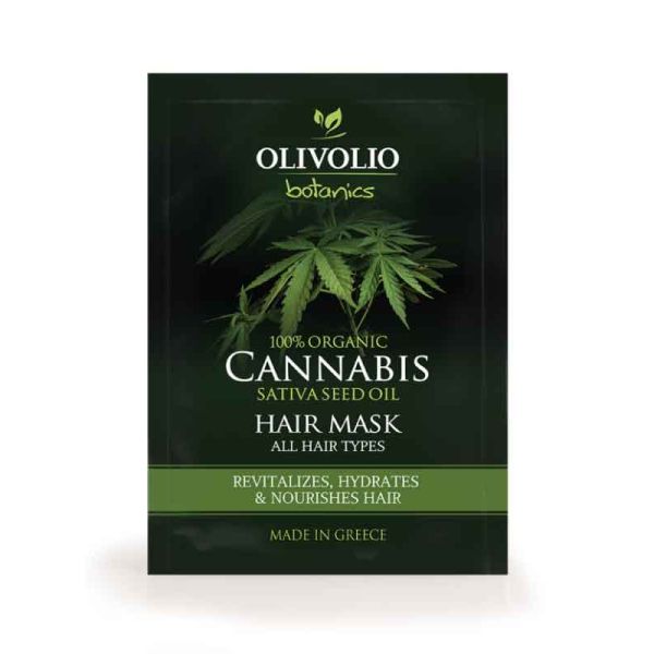 The Olive Tree Hair Care Olivolio Cannabis Oil – CBD Hair Mask All Hair Types – Single Use 20 ml