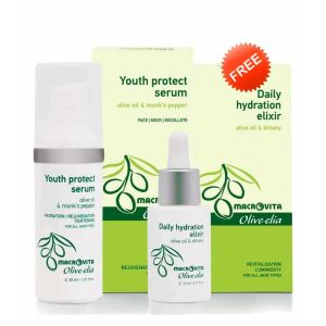 The Olive Tree Face Care Macrovita Olivelia Youth Protect Serum & FREE Daily Hydration Serum (Full Size)