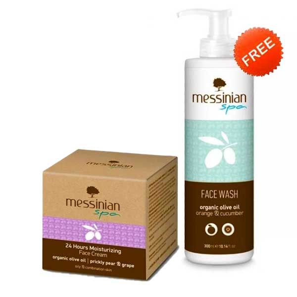 Face Care Messinian Spa Face Cream Combination & Oily Skin FREE Face Wash (Full Size)