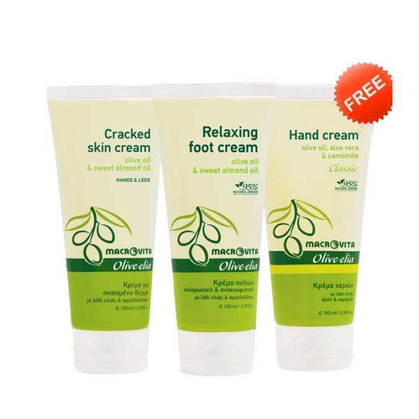 Hand & Foot Care Gift Sets Macrovita Olivelia Cracked Skin & Mini Foot Cream, FREE Hand Cream Classic (Full Size)