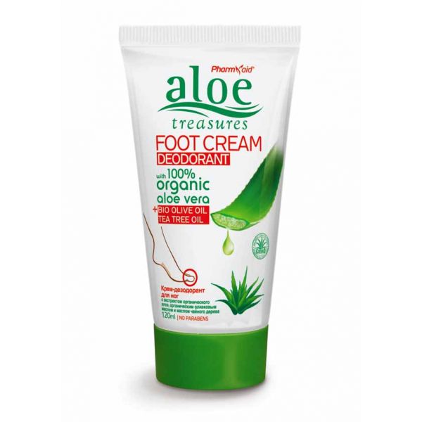 The Olive Tree Hands & Feet Care Aloe Treasures Foot Cream Deodorant Tea Tree