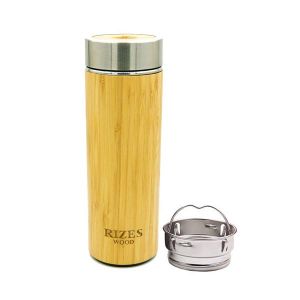 The Olive Tree Accessories Bamboo Flask with a Strainer – The Olive Tree