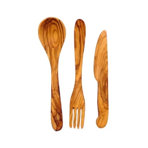 Accessories Wooden Spoon Fork Knife Set – The Olive Tree