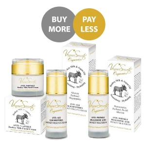 Anti-Wrinkle Cream Venus Secrets Donkey Milk Anti Wrinkle Face Care Set