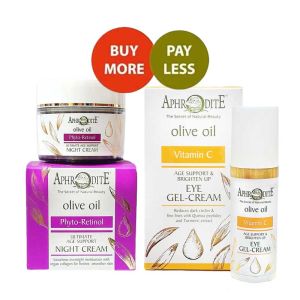 The Olive Tree Ανορθωτική / Συσφικτική Κρέμα Aphrodite Phyto-Retinol Κρέμα Νύχτας & Κρέμα Ματιών με Βιταμίνη C – Σετ