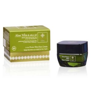 Περιποίηση Κατά της Ακμής Olive Spa Aloe Vera Κρέμα Προσώπου για Δέρμα με Τάση Ακμής