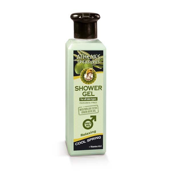 The Olive Tree Men Care Athena’s Treasures Relaxing Shower Gel Cool Spring for Men