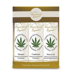 The Olive Tree Body Care Venus Secrets Cannabis Shampoo – Conditioner – Shower Gel Set 3x100ml