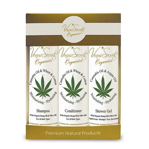 Body Care Venus Secrets Cannabis Shampoo – Conditioner – Shower Gel Set 3x100ml