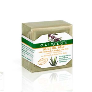 The Olive Tree Facial Soap Olivaloe Handmade Olive Oil Soap with Chamomile, Aloe Vera, Calendula