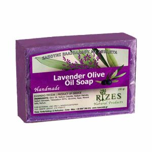 Hand Made Soap Rizes Crete Lavender Olive Oil Soap