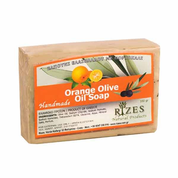 Hand Made Soap Rizes Crete Orange Olive Oil Soap