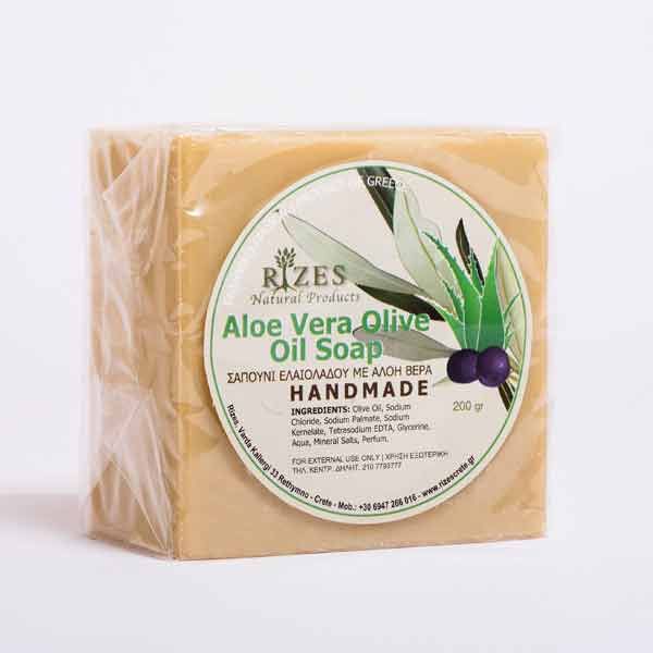 Hand Made Soap Rizes Crete Aloe Vera Olive Oil Soap – 200gr