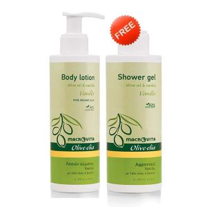 The Olive Tree Body Care Macrovita Olivelia Body Lotion Vanilla & FREE Shower Gel Vanilla (Full Size)