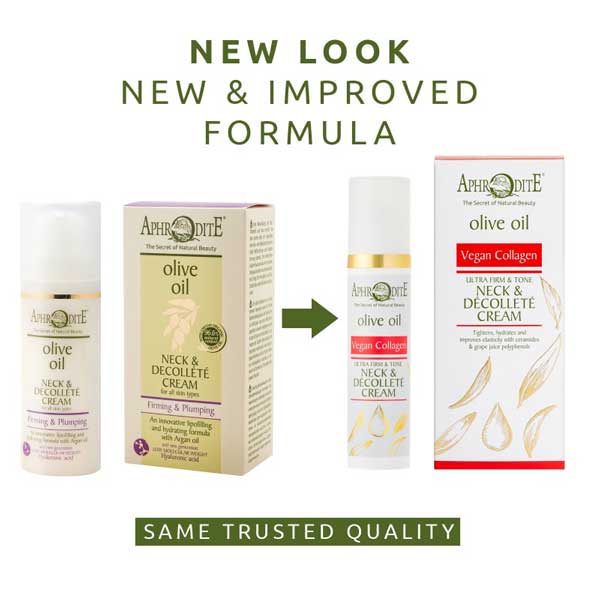 The Olive Tree Anti-Wrinkle Cream Aphrodite Vegan Collagen Ultra Firm & Tone Neck & Decollete Cream