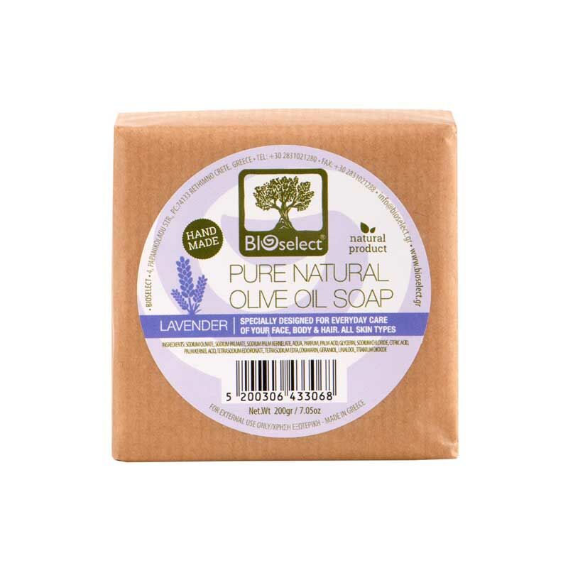 The Olive Tree Σαπούνι Bioselect Naturals Χειροποίητο Σαπούνι Ελαιολάδου με Λεβάντα – 200gr